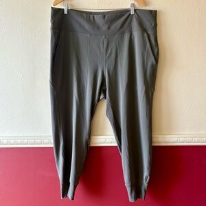 Athleta Hematite Gray Cropped Ankle Joggers Women’s 2X Pockets‎